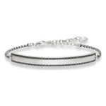 Bracelet Unisexe Thomas Sabo LBA0009-643-11 Noir Argent Argenté