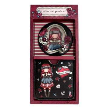 Miroir de Poche Gorjuss Mary Rose Noir Bordeaux