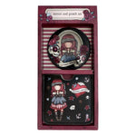 Miroir de Poche Gorjuss Mary Rose Noir Bordeaux