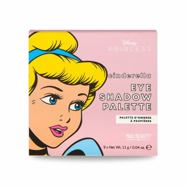 Palette d'ombres à paupières Mad Beauty DIsney Princess Cinderelle Mini (9 x 1,1 g)