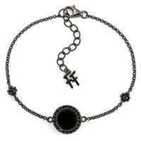 Bracelet Folli Follie 3B18S038KKK Noir Argent 925 (23 cm)