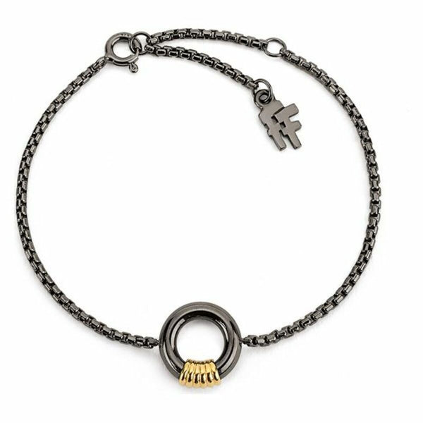 Bracelet Folli Follie 4B18S030AAY Noir Argent 925 (23 cm)