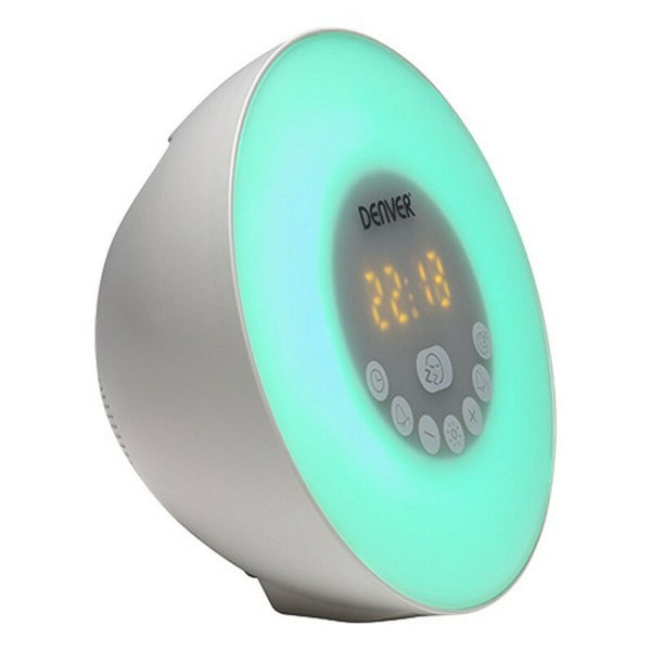 Radio-réveil Denver Electronics CRLB-400 FM Bluetooth LED Blanc