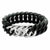 Bracelet TheRubz 100173 Noir Silicone Acier inoxydable Argenté Acier/Silicone