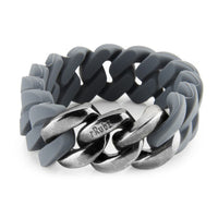 Bracelet Femme TheRubz 03-100-379 Gris Silicone Acier inoxydable Argenté Acier/Silicone (2 x 19 cm)