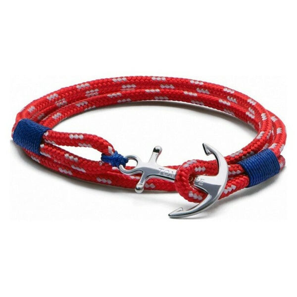 Bracelet Unisexe Tom Hope TM001 Rouge Textile Argent 925 Argenté Textile/Argent 925