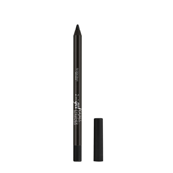 Crayon pour les yeux Deborah Gel Kajal & Eyerliner Nº 01 black 2 en 1