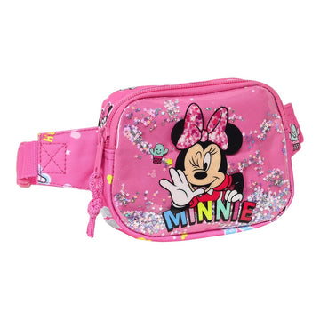 Sac banane Minnie Mouse Lucky Rose (14 x 11 x 4 cm)