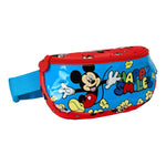 Sac banane Mickey Mouse Clubhouse Happy smiles Rouge Bleu (23 x 14 x 9 cm)