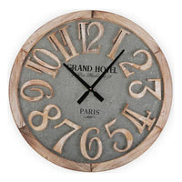 Horloge Murale Hotel Métal Bois MDF (5 x 60 x 60 cm)