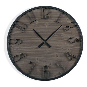 Horloge Murale Versa 1 Bois MDF/Métal (5 x 60 x 60 cm)