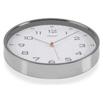 Horloge Murale Plastique (4,5 x 30,5 x 30,5 cm) Argent