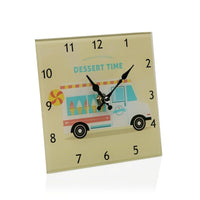 Horloge de table Versa Verre (4 x 15 x 15 cm)