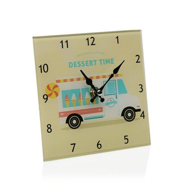 Horloge de table Versa Verre (4 x 15 x 15 cm)