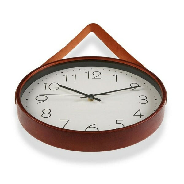 Horloge Murale Versa Cuir Synthétique Bois (4,5 x 53 x 31,7 cm)