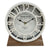 Horloge de table Versa Blanc Bois MDF (20 x 20 x 6 cm) (Ø 20 cm)