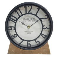 Horloge de table Versa Noir Bois MDF (20 x 20 x 6 cm) (Ø 20 cm)