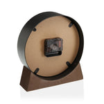 Horloge de table Versa Noir Bois MDF (20 x 20 x 6 cm) (Ø 20 cm)