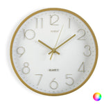 Horloge Murale Doré Plastique (4 x 30 x 30 cm)