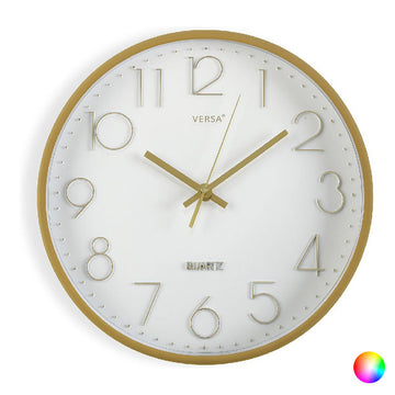 Horloge Murale Doré Plastique (4 x 30 x 30 cm)