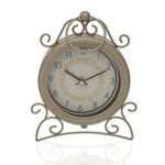 Horloge de table Versa Beige Métal (25 x 19 x 4,5 cm)