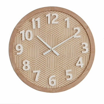 Horloge Murale Versa Métal Bois MDF/Verre (4,5 x 60 x 60 cm)