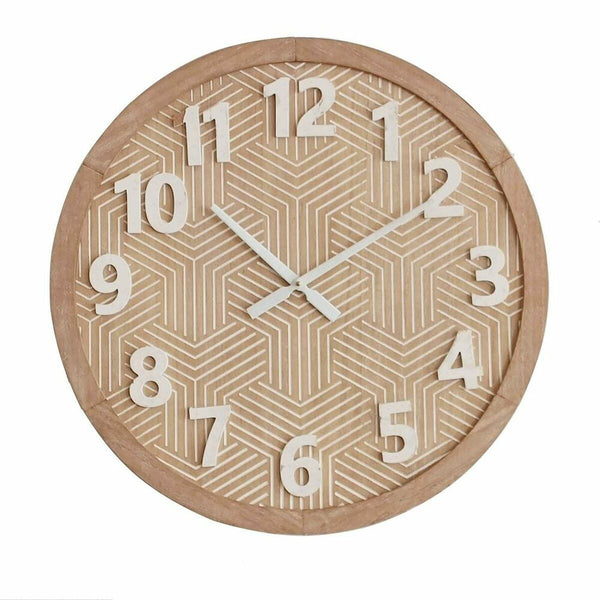 Horloge Murale Versa Métal Bois MDF/Verre (4,5 x 60 x 60 cm)