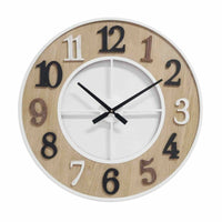 Horloge Murale Versa Métal Bois Bois MDF/Verre (4,5 x 60 x 60 cm)