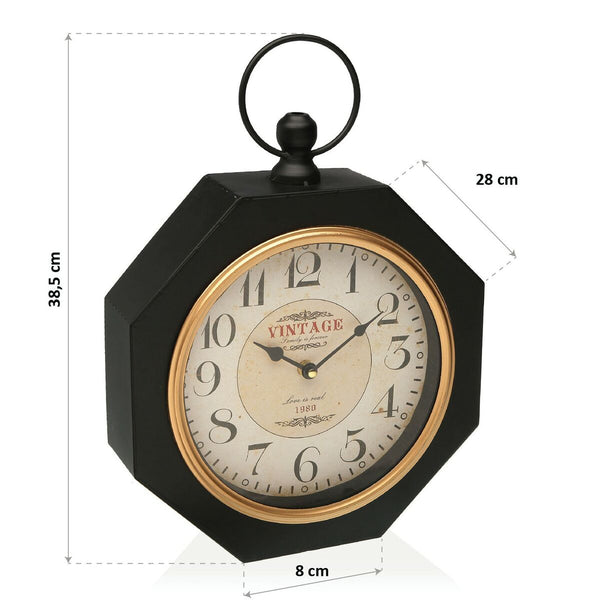 Horloge Murale Versa bLACK Métal (28 x 8 x 40 cm)