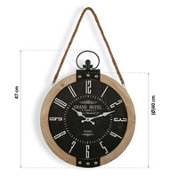 Horloge Murale Grand Hotel Versa BK Bois MDF (40 x 6,5 x 47 cm)