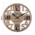 Horloge Murale Versa Love Métal Bois MDF Bois MDF/Métal (4,5 x 60 x 60 cm)