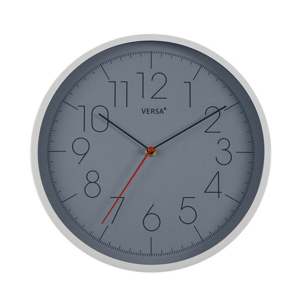 Horloge Murale Versa Gris Plastique (4,3 x 30,5 x 30,5 cm)