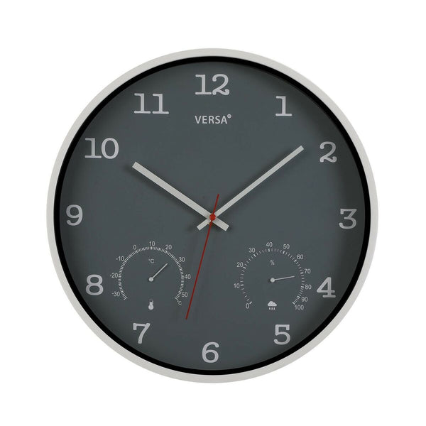 Horloge Murale Versa Gris Plastique (4,3 x 35,5 x 35,5 cm)