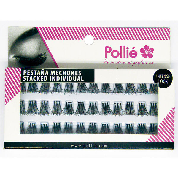 Faux cils Eurostil Pollié Individuel Noire Longue