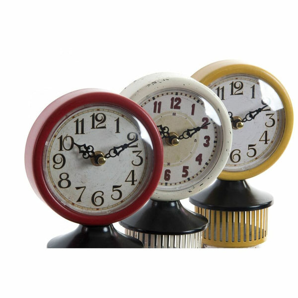 Horloge de table DKD Home Decor Métal (3 pcs) (12 x 10 x 37 cm)