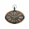 Horloge Murale DKD Home Decor Verre Noir Métal Bois MDF (59.5 x 6.5 x 60 cm)