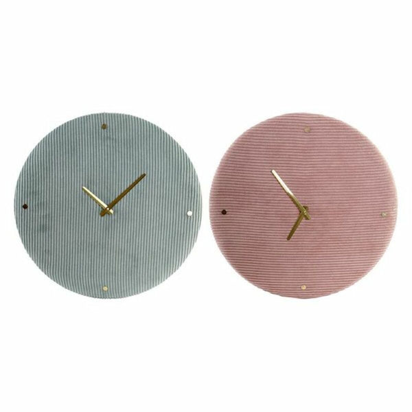 Horloge Murale DKD Home Decor Polyester (2 pcs) (40 x 5 x 40 cm)