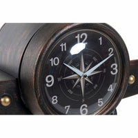 Horloge Murale DKD Home Decor Noir Métal Verre Avion Bois MDF (157 x 22 x 46 cm)