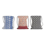 Sac à dos DKD Home Decor Ethnique Bleu Orange Coton (3 pcs)