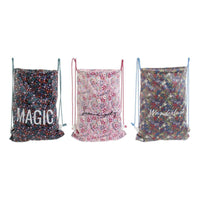 Sac à dos DKD Home Decor Liberty Noir Rose Polyester (3 pcs)