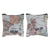 Porte-monnaie DKD Home Decor Just Go Mappemonde Polyester Toile (2 pcs) (10.5 x 1 x 11 cm)