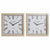 Horloge Murale DKD Home Decor Verre Blanc Bois MDF (2 pcs) (42 x 6 x 42 cm)