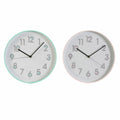 Horloge Murale DKD Home Decor Rose Vert PVC (30 x 4.5 x 30 cm) (2 pcs)