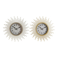 Horloge Murale DKD Home Decor polypropylène Verre (2 pcs) (35.6 x 4 x 35.6 cm)