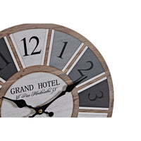 Horloge Murale DKD Home Decor Naturel Gris MDF Blanc (34 x 4 x 34 cm)