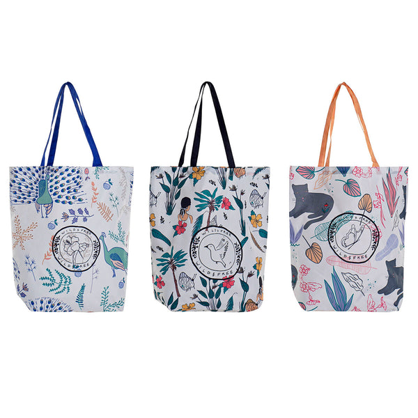 Sac à Achats DKD Home Decor Multicouleur (43 x 15 x 66 cm) (3 Unités)