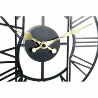 Horloge de table DKD Home Decor Noir Fer Bois MDF (30 x 6 x 40 cm)