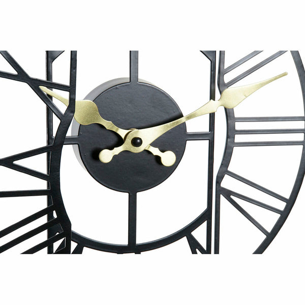 Horloge de table DKD Home Decor Noir Fer Bois MDF (30 x 6 x 40 cm)