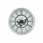 Horloge Murale DKD Home Decor Blanc Verre Fer Argenté (60 x 10 x 60 cm)