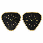 Horloge Murale DKD Home Decor Noir Métal Doré (2 pcs) (40 x 6 x 38 cm)